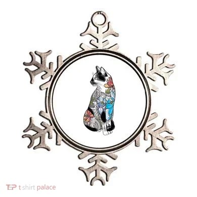 Cat In Lotus Tattoo Ornament