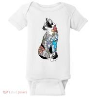 Cat In Lotus Tattoo Baby Bodysuit thumb 0