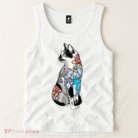 Cat In Lotus Tattoo Tank Top thumb 2