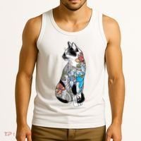 Cat In Lotus Tattoo Tank Top thumb 3
