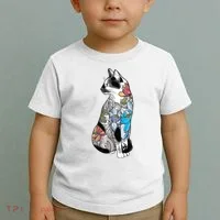 Cat In Lotus Tattoo Toddler T-Shirt thumb 2