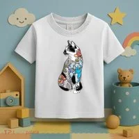 Cat In Lotus Tattoo Toddler T-Shirt thumb 3