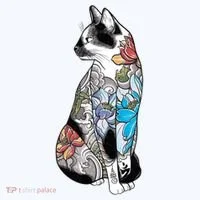 Cat In Lotus Tattoo Women's T-Shirt thumb 6