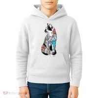 Cat In Lotus Tattoo Kids Hoodie thumb 4