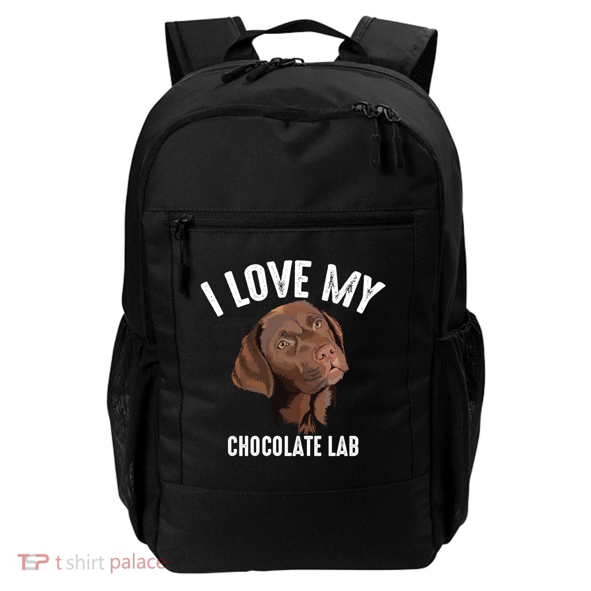 Cool I Love My Chocolate Lab Funny Brown Labrador Pet Gift Funny Gift Backpack