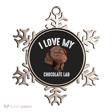 Cool I Love My Chocolate Lab Funny Brown Labrador Pet Gift Funny Gift Ornament