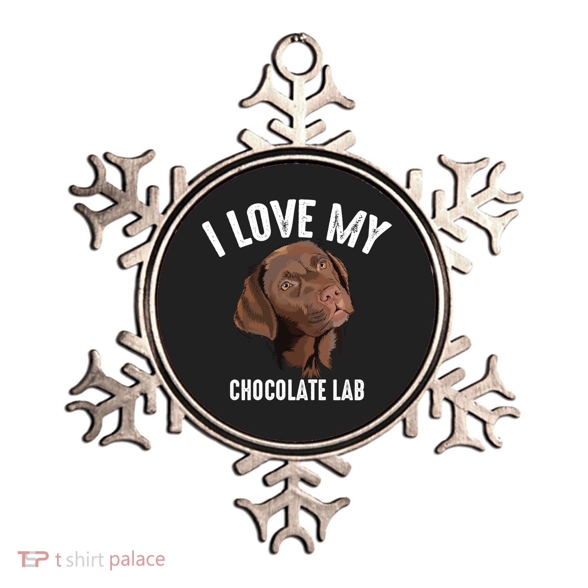 Cool I Love My Chocolate Lab Funny Brown Labrador Pet Gift Funny Gift Ornament