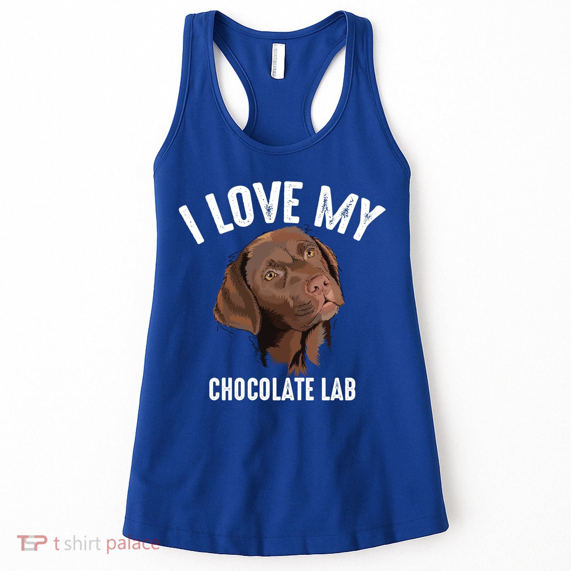 Cool I Love My Chocolate Lab Funny Brown Labrador Pet Gift Funny Gift Women's Tank Top