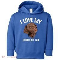 Cool I Love My Chocolate Lab Funny Brown Labrador Pet Gift Funny Gift Toddler Hoodie thumb 0