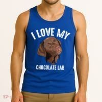 Cool I Love My Chocolate Lab Funny Brown Labrador Pet Gift Funny Gift Tank Top thumb 3