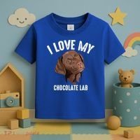 Cool I Love My Chocolate Lab Funny Brown Labrador Pet Gift Funny Gift Toddler T-Shirt thumb 3