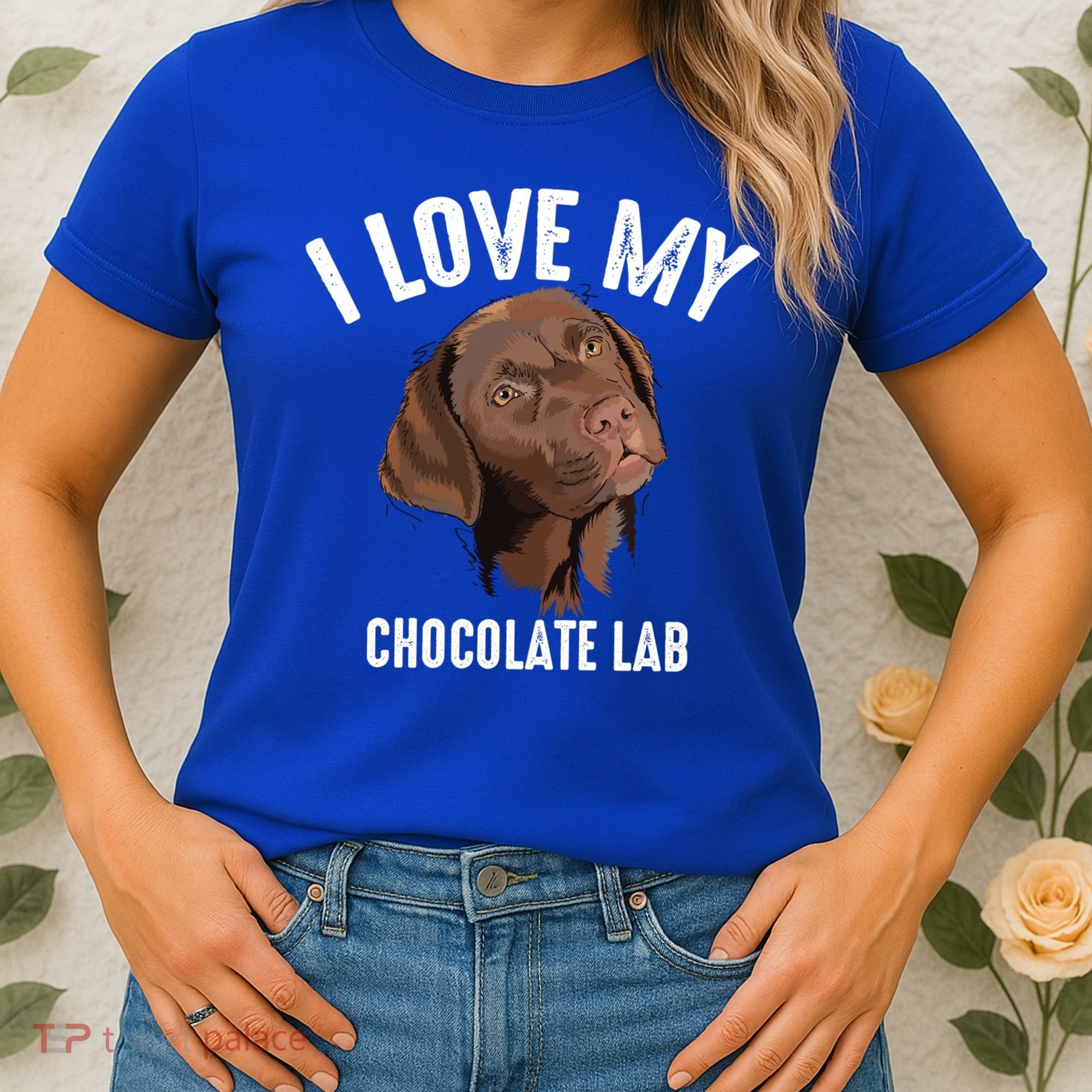 Cool I Love My Chocolate Lab Funny Brown Labrador Pet Gift Funny Gift Women's T-Shirt