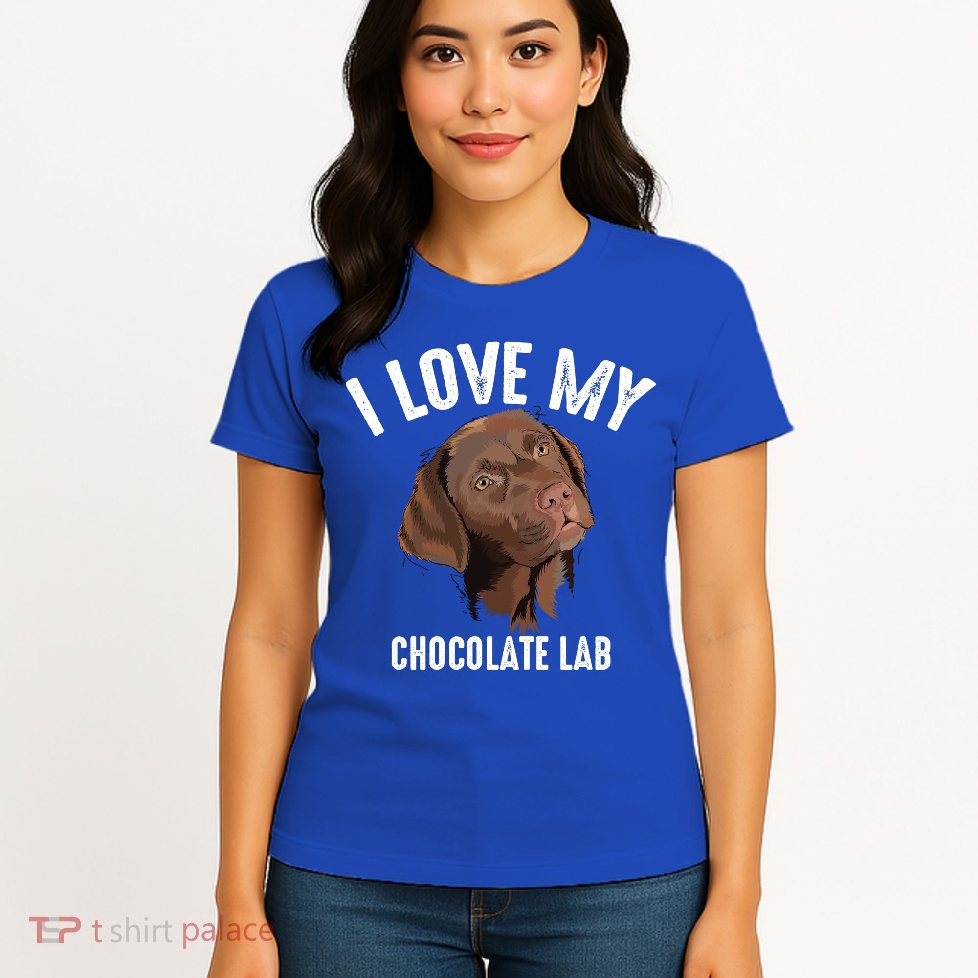 Cool I Love My Chocolate Lab Funny Brown Labrador Pet Gift Funny Gift Women's T-Shirt
