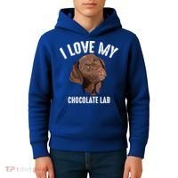 Cool I Love My Chocolate Lab Funny Brown Labrador Pet Gift Funny Gift Kids Hoodie thumb 4