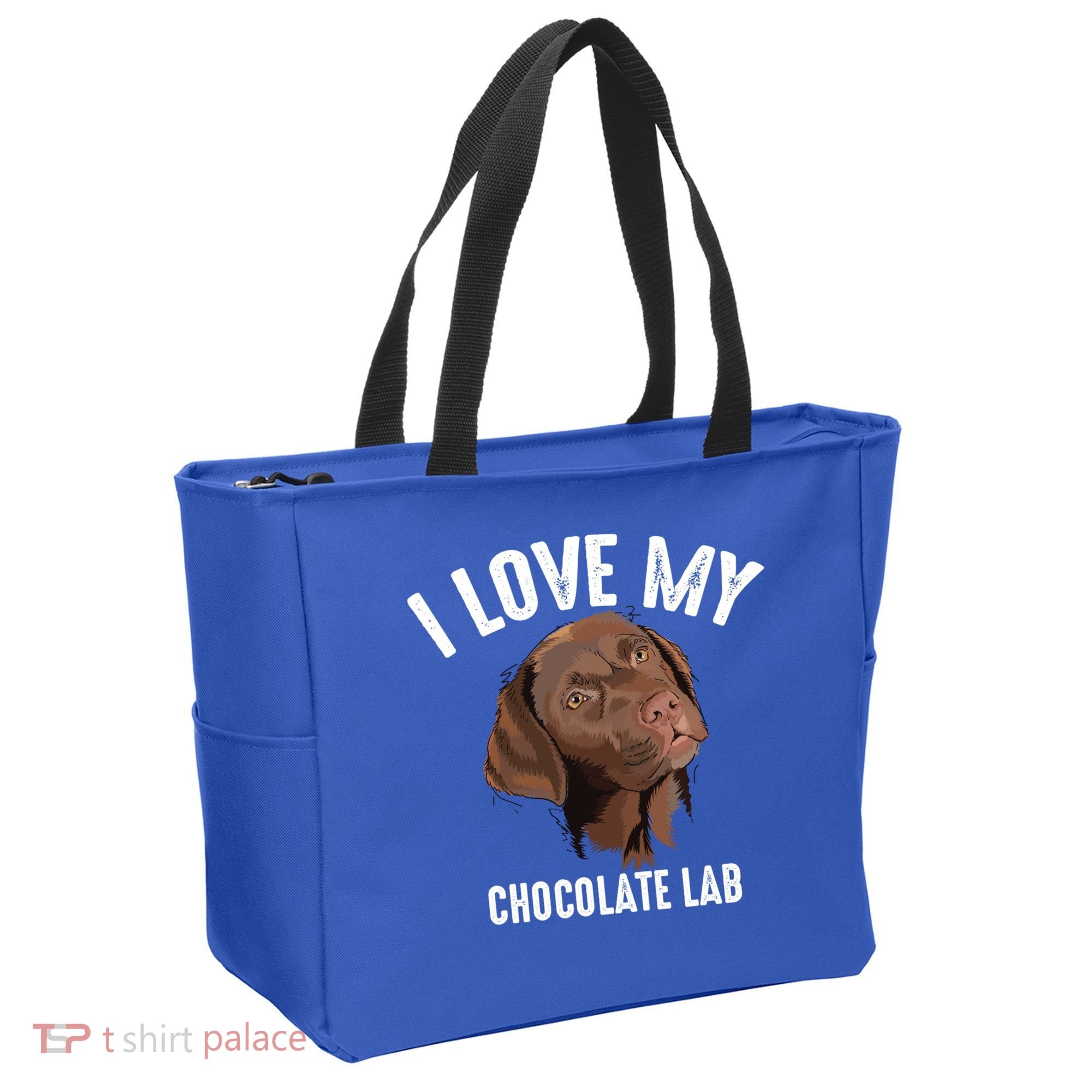 Cool I Love My Chocolate Lab Funny Brown Labrador Pet Gift Funny Gift Tote Bag
