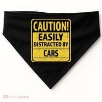 Caution I Like To Talk About Cars Gift Car Lover Gift USA-Made Doggie Bandana thumb 0