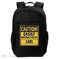 Caution I Like To Talk About Cars Gift Car Lover Gift Backpack thumb 0