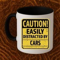 Caution I Like To Talk About Cars Gift Car Lover Gift Coffee Mug thumb 2