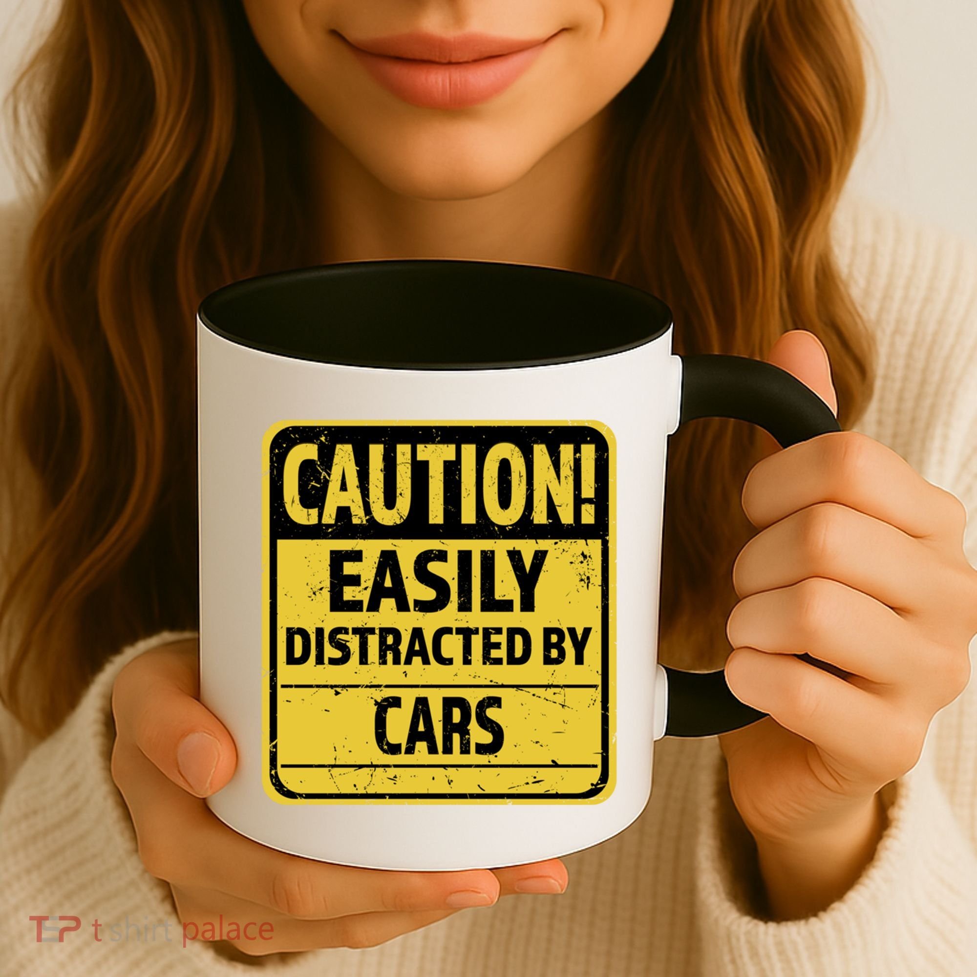 Caution I Like To Talk About Cars Gift Car Lover Gift Coffee Mug