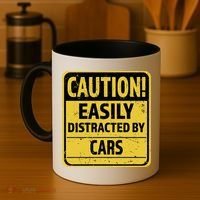 Caution I Like To Talk About Cars Gift Car Lover Gift Coffee Mug thumb 4
