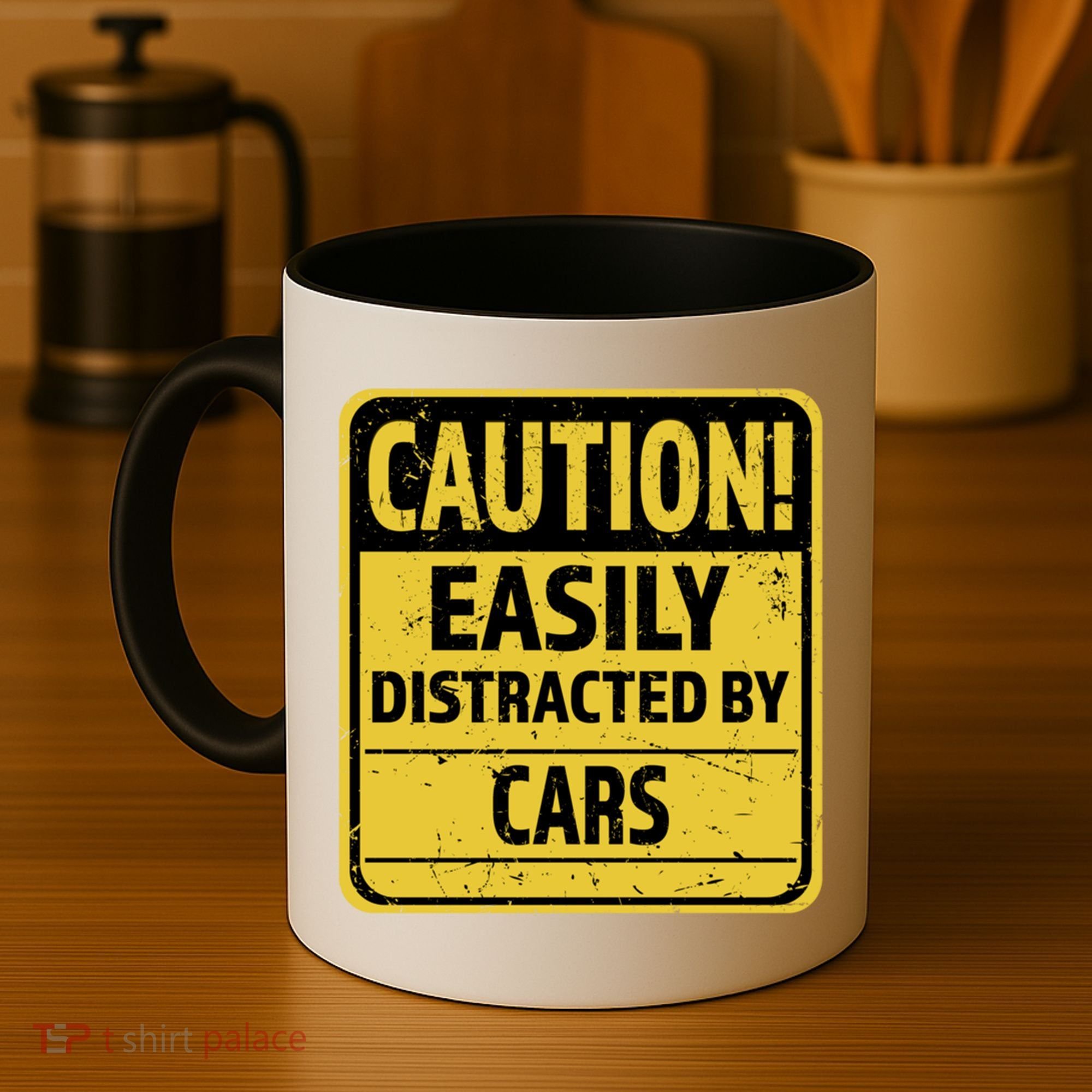 Caution I Like To Talk About Cars Gift Car Lover Gift Coffee Mug