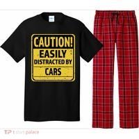 Caution I Like To Talk About Cars Gift Car Lover Gift Pajama Set thumb 0