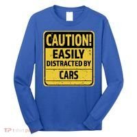 Caution I Like To Talk About Cars Gift Car Lover Gift Long Sleeve Shirt thumb 0