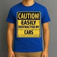 Caution I Like To Talk About Cars Gift Car Lover Gift T-Shirt thumb 3