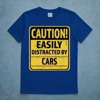 Caution I Like To Talk About Cars Gift Car Lover Gift T-Shirt thumb 5