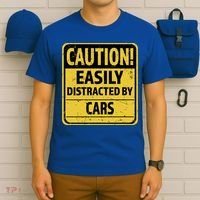 Caution I Like To Talk About Cars Gift Car Lover Gift T-Shirt thumb 6