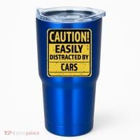Caution I Like To Talk About Cars Gift Car Lover Gift Tumbler thumb 0