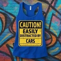 Caution I Like To Talk About Cars Gift Car Lover Gift Women's Tank Top thumb 3
