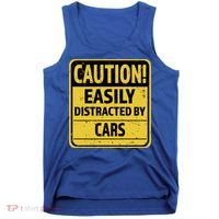 Caution I Like To Talk About Cars Gift Car Lover Gift Tank Top thumb 0