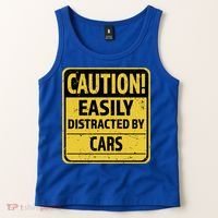 Caution I Like To Talk About Cars Gift Car Lover Gift Tank Top thumb 2