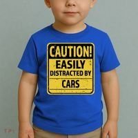 Caution I Like To Talk About Cars Gift Car Lover Gift Toddler T-Shirt thumb 2
