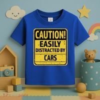 Caution I Like To Talk About Cars Gift Car Lover Gift Toddler T-Shirt thumb 3