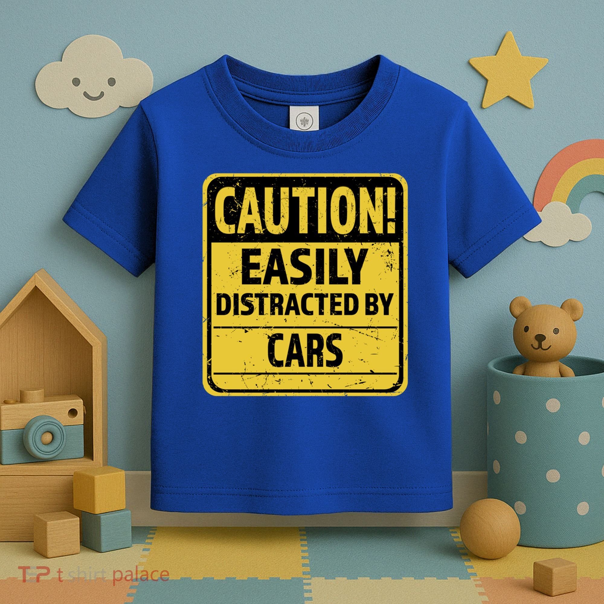 Caution I Like To Talk About Cars Gift Car Lover Gift Toddler T-Shirt
