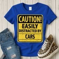 Caution I Like To Talk About Cars Gift Car Lover Gift Women's T-Shirt thumb 3