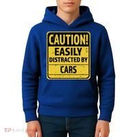 Caution I Like To Talk About Cars Gift Car Lover Gift Kids Hoodie thumb 4