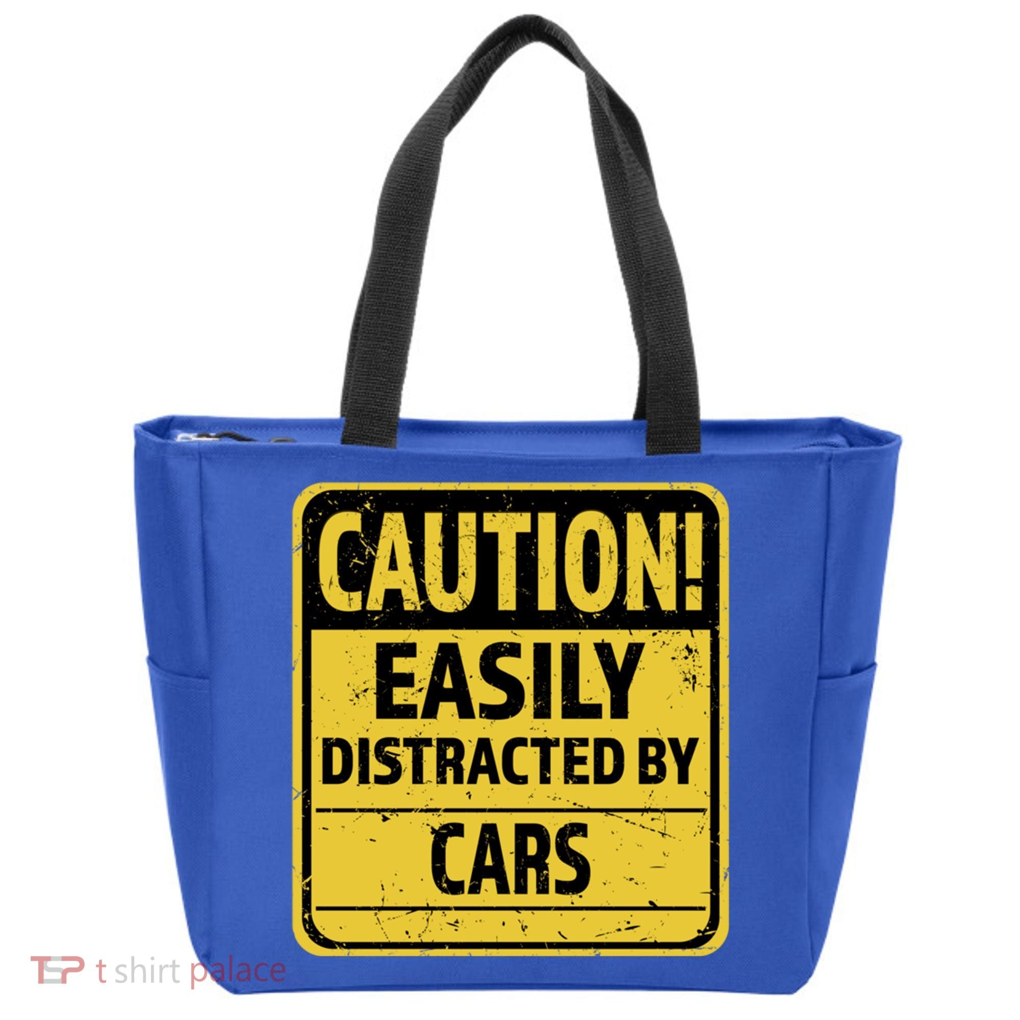 Caution I Like To Talk About Cars Gift Car Lover Gift Tote Bag