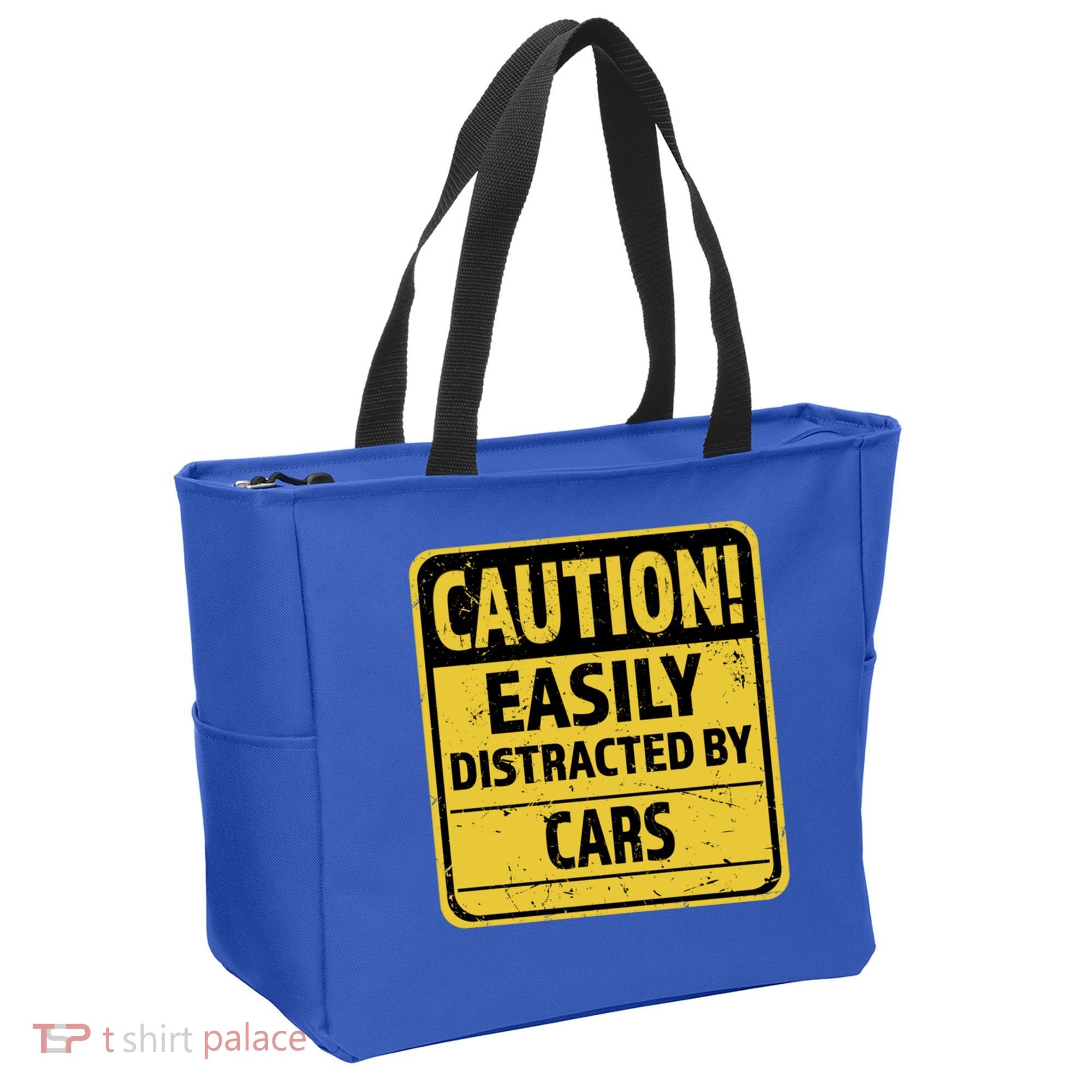 Caution I Like To Talk About Cars Gift Car Lover Gift Tote Bag