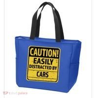 Caution I Like To Talk About Cars Gift Car Lover Gift Tote Bag thumb 3