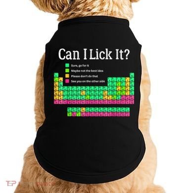 Can I Lick It Periodic Table Teacher Doggie Tank