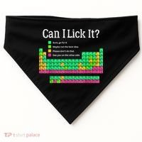 Can I Lick It Periodic Table Teacher USA-Made Doggie Bandana thumb 0