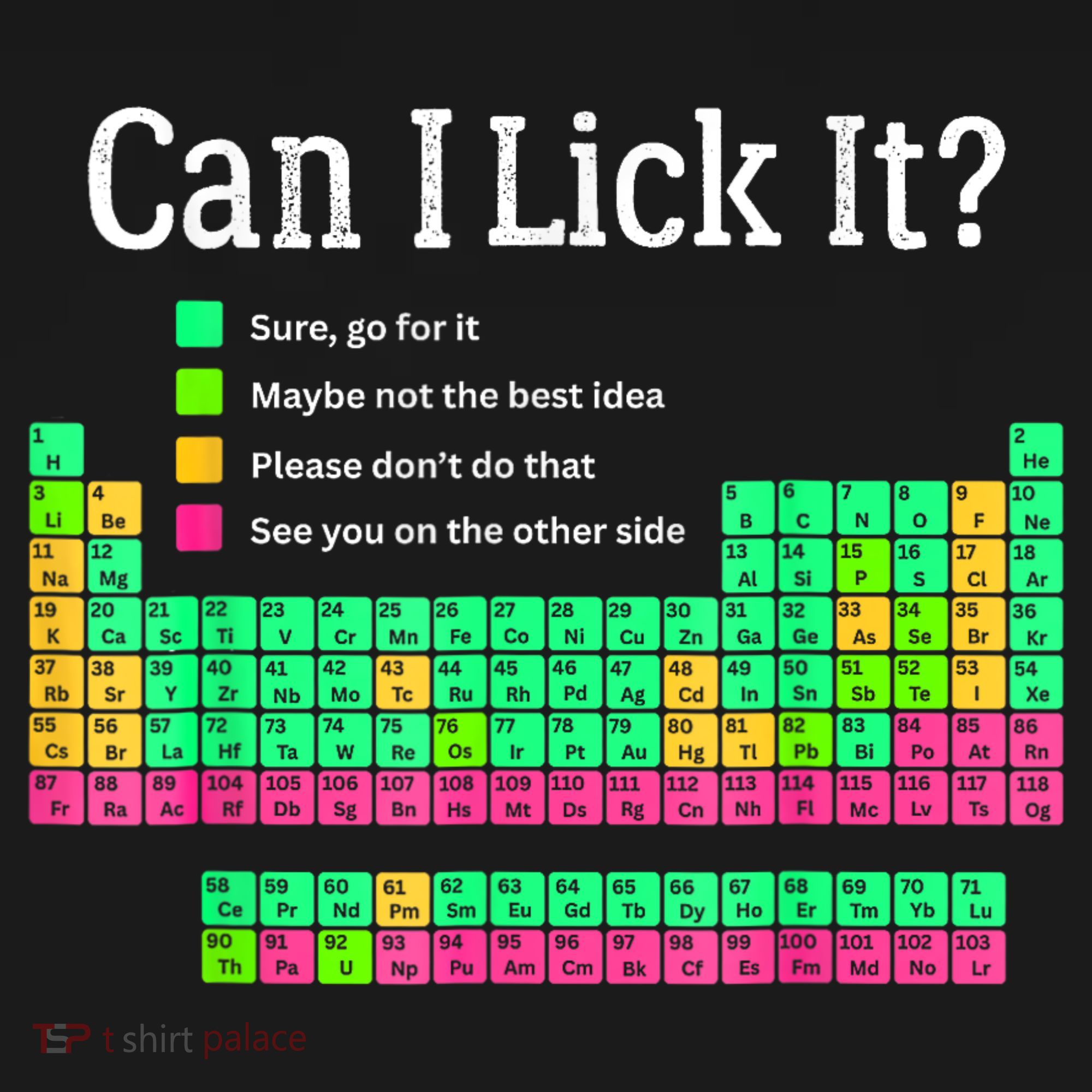 Can I Lick It Periodic Table Teacher USA-Made Doggie Bandana