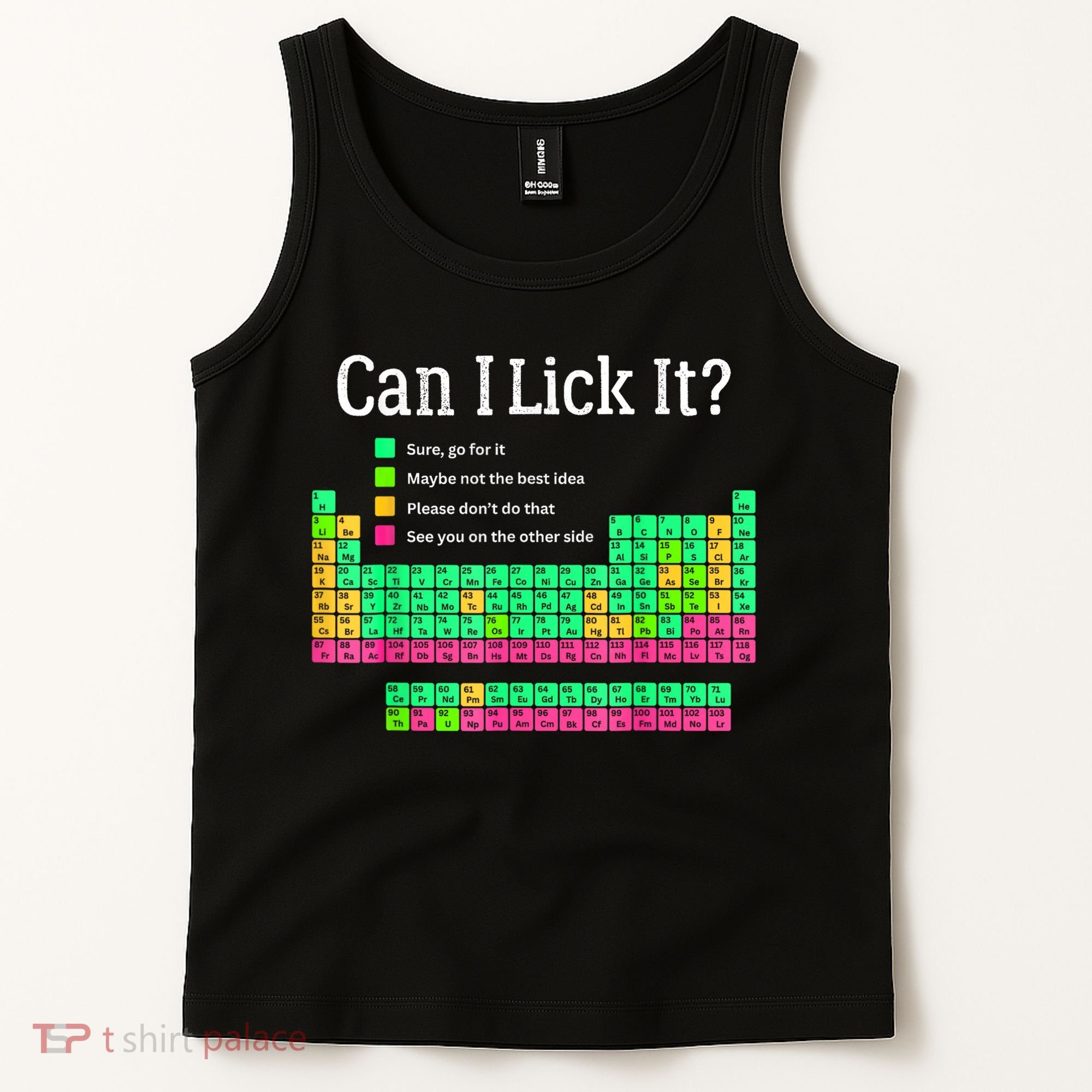 Can I Lick It Periodic Table Teacher Tank Top