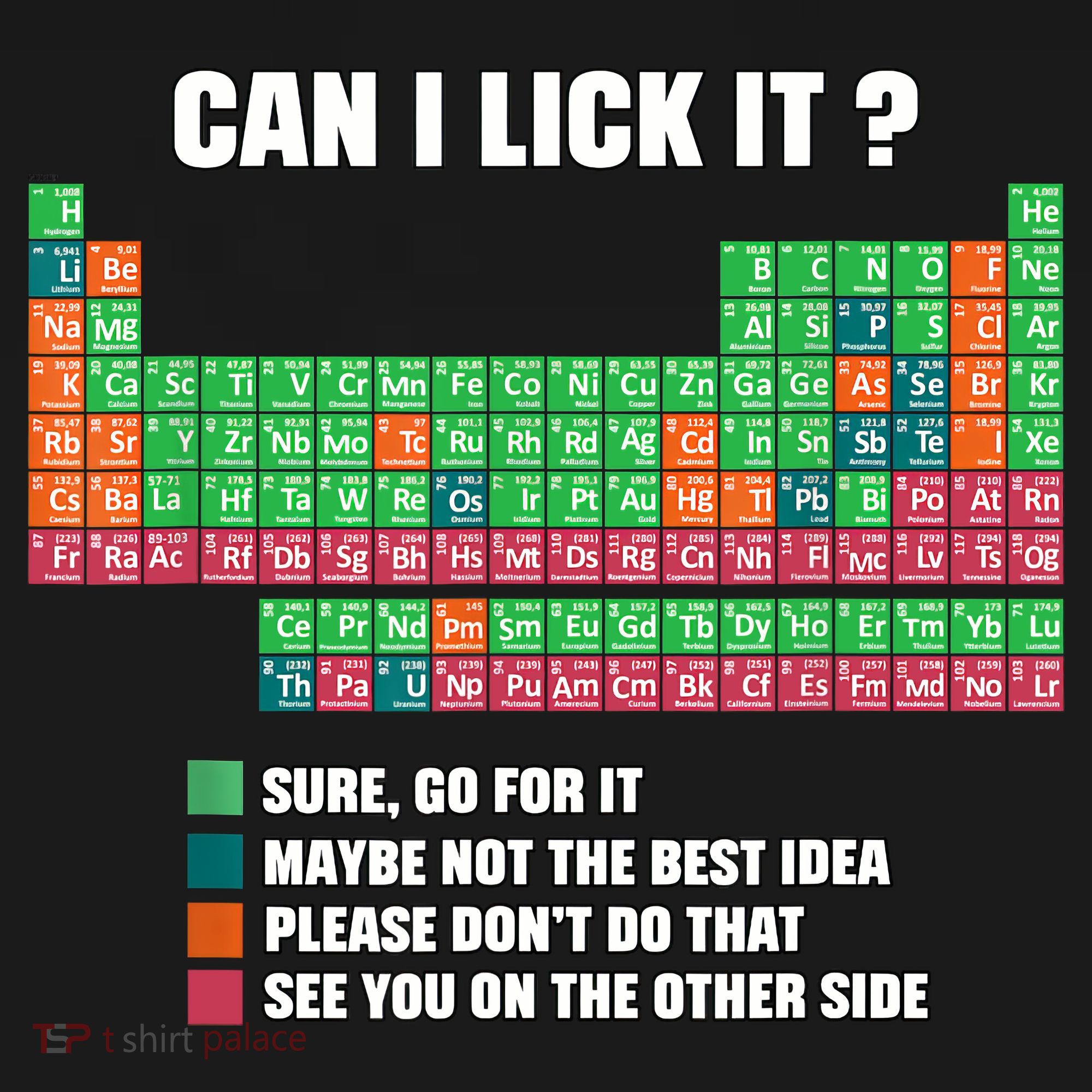Can I Lick It Periodic Table Boy Girl Teacher Student  Hoodie