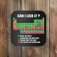 Can I Lick It Periodic Table Boy Girl Teacher Student  Coaster thumb 0