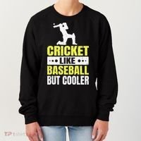 Cricket It’s Like Baseball But Cooler Funny Cricket Player Women's Sweatshirt thumb 0