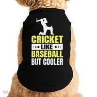 Cricket It’s Like Baseball But Cooler Funny Cricket Player Doggie Tank thumb 0